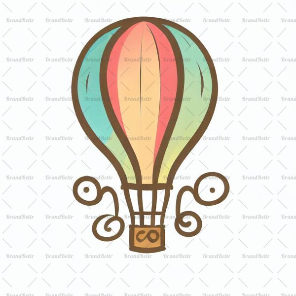 Verspielter Heißluftballon